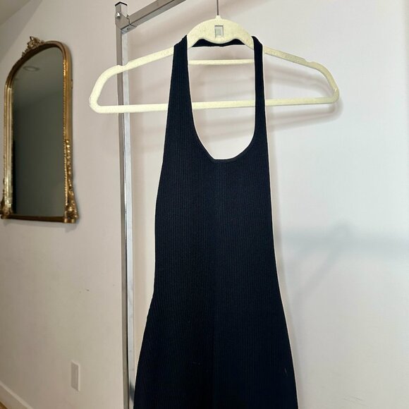 Black Aritiza / Babaton Sculpt Knit Backless Halter Dress | XS - Picture 1 of 4